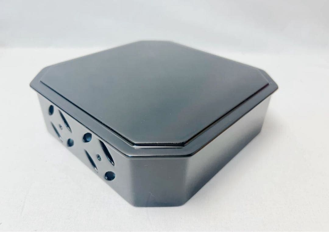 美品 懐石道具 塗師 助田宗明作 木製黒真塗 七宝透 5段縁高重 利休好写 共箱