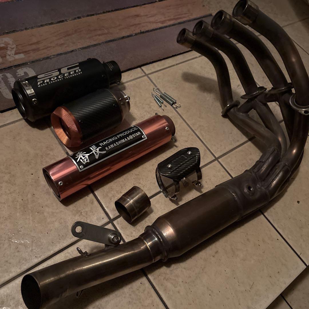 値下げ中！ZX25R ワンオフマフラー　サイレンサー種類豊富　付け替え可能