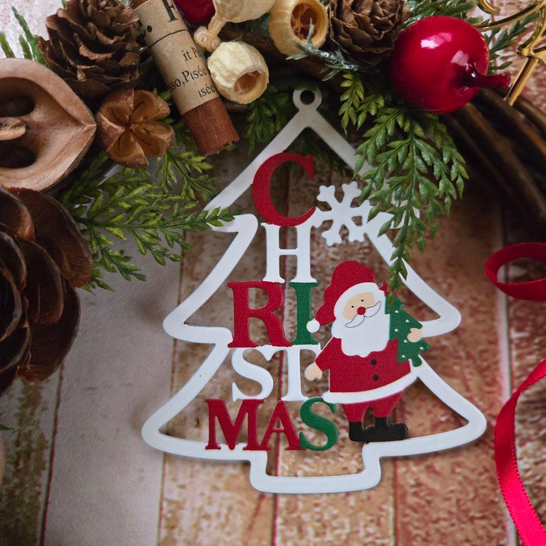 *.゜赤いリボンとサンタのクリスマスリース❀.*・゜