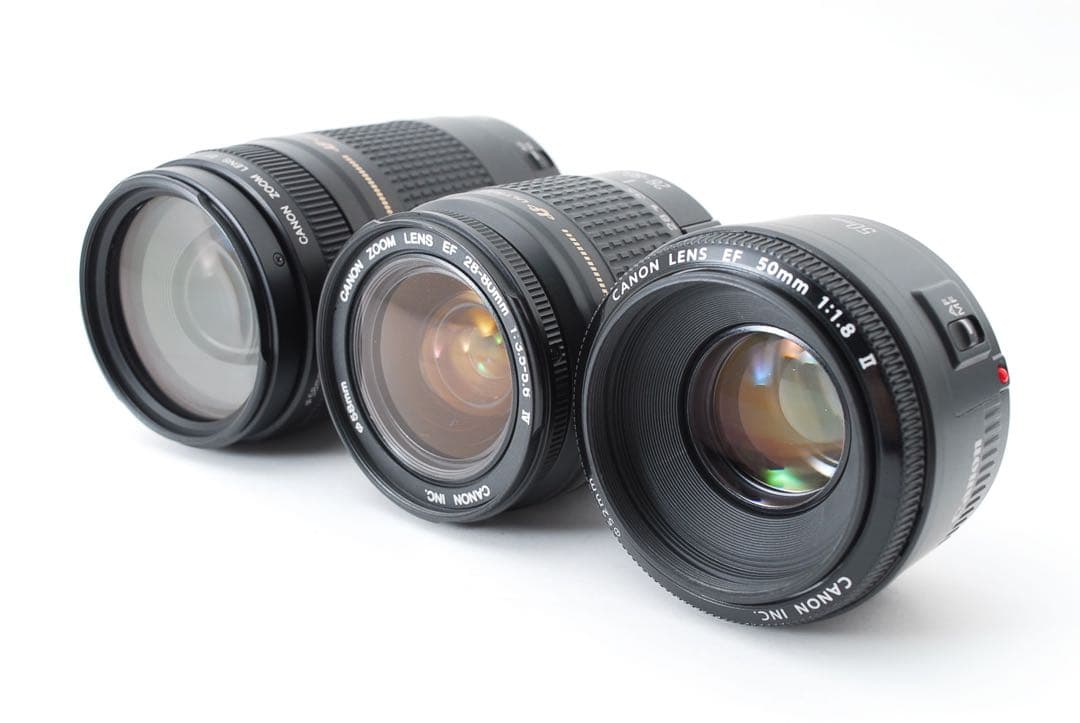 デジタル一眼レフカメラcanon kiss x 9i標準&望遠&単焦点セット