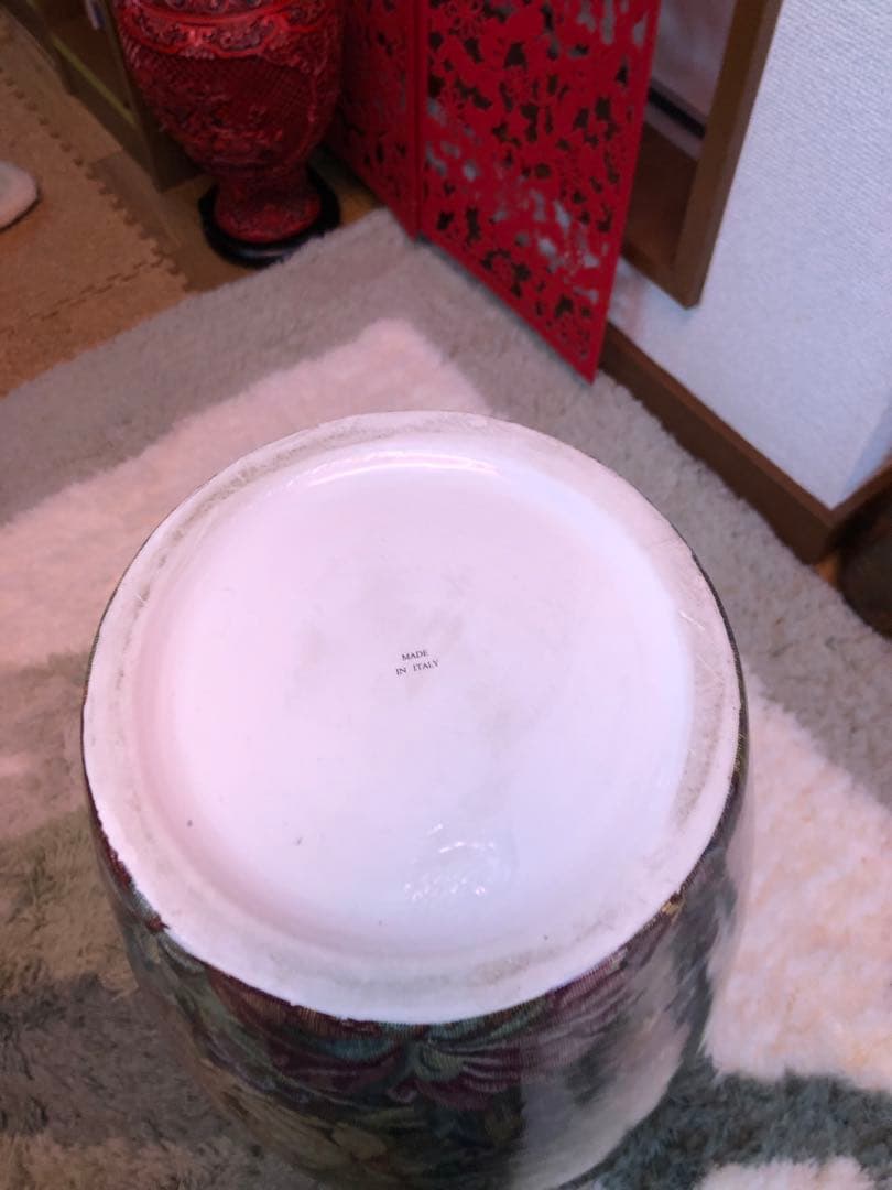 Italian Ceramic Vase 花瓶 磁器 イタリア製 約50cm