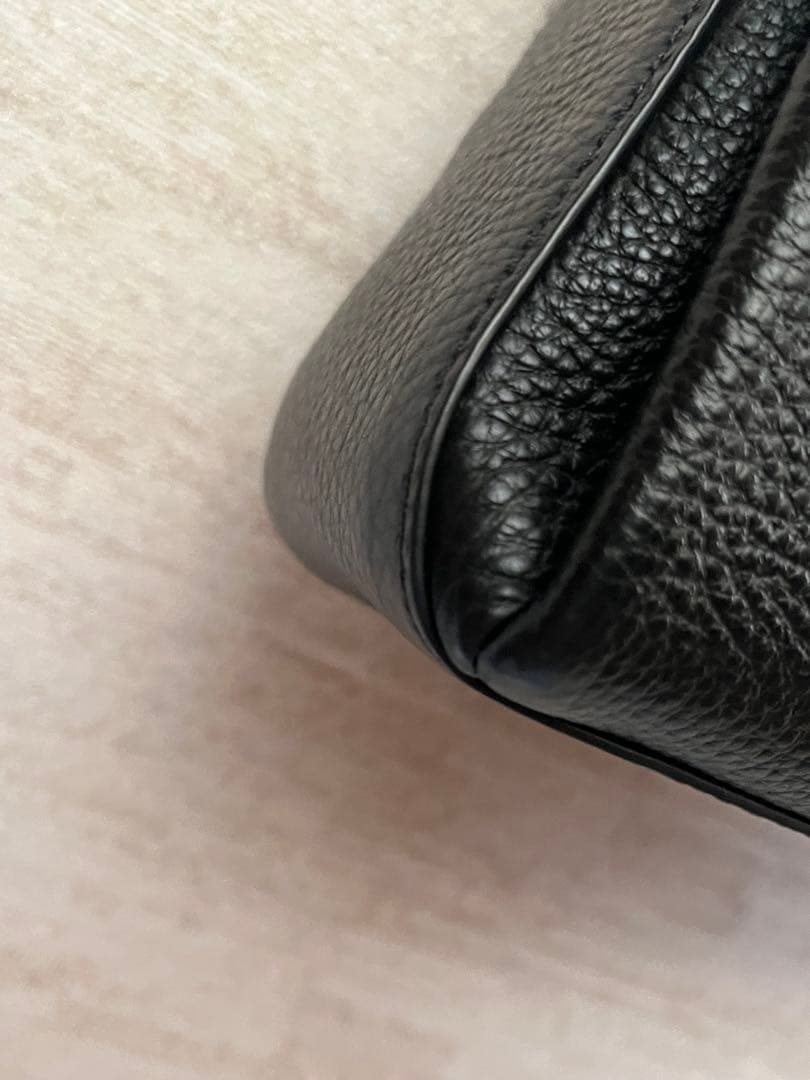 極美品✨COACH ブラックレザー 2wayショルダーバッグ　斜め掛け・肩掛け