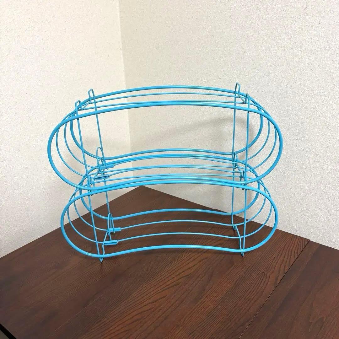 ワイヤーラック 水色 レトロポップ 北欧