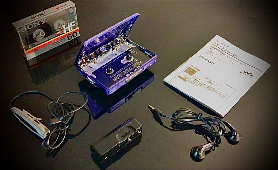 カセットウォークマン SONY WM-EX921 青色2「整備済み、完動超美品」