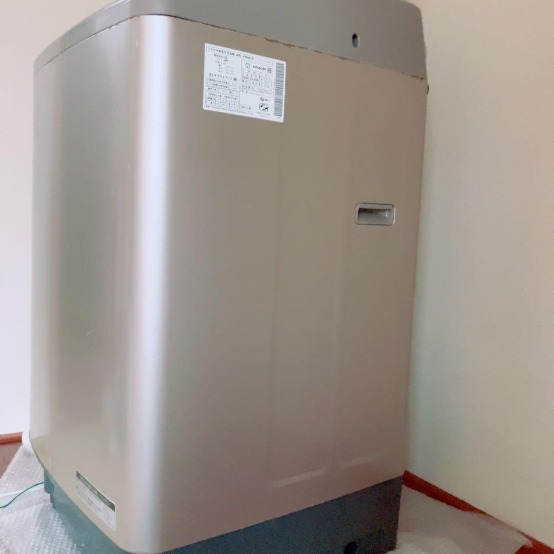 【清掃済】日立 洗濯機 10kg ビートウォッシュ 2017年 BW-V100A