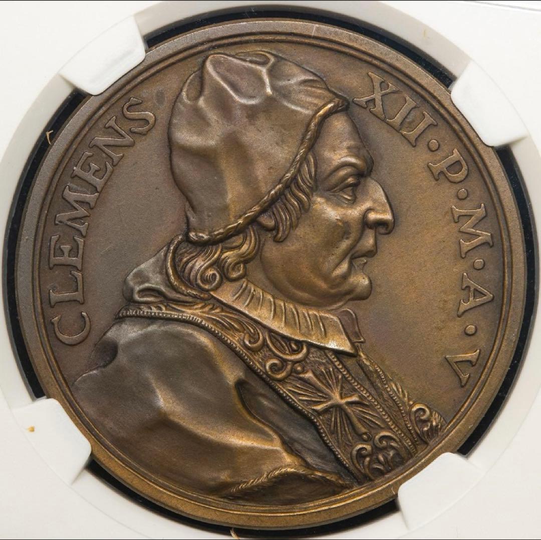 クレメンス12世 トレヴィの泉 ❗️ブロンズメダル 1736年