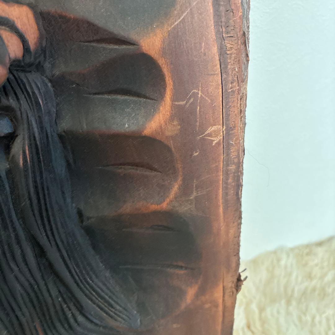 北海道　お土産　木彫り　オブジェ　ヴィンテージ　昭和レトロ