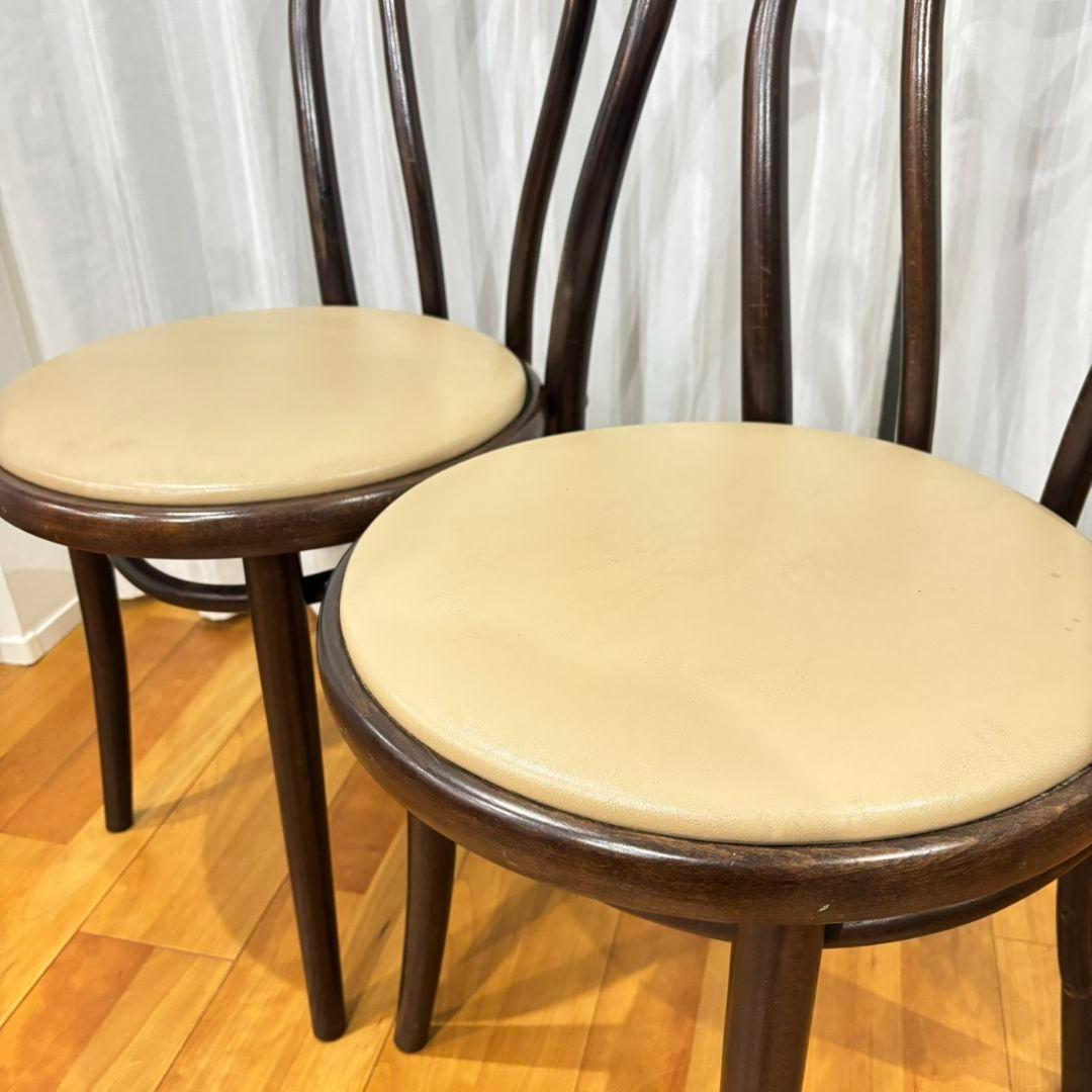 【名作曲げ木チェア✨】チェコ製ベントウッド 2脚セット ナチュラルモダン