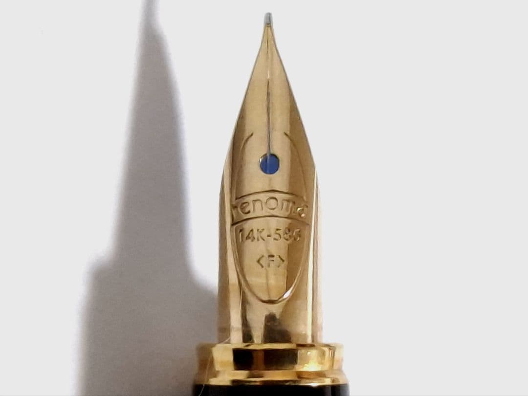 未使用　renoma PARIS レノマ　万年筆　ロジウム仕上げ　14K　細字