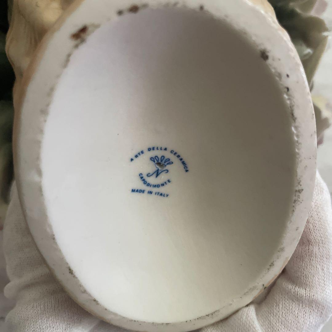 カポディモンテ 陶花　イタリア製　華やか　【現地引渡し】