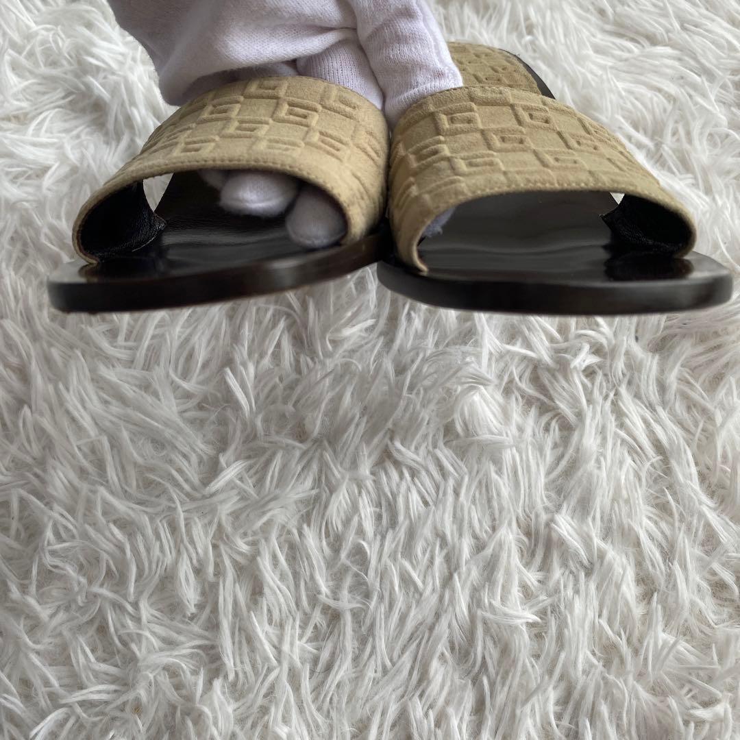 希少　【GUCCI】グッチ　ミュール　サンダル　ヒール　ベージュ　6B 金具