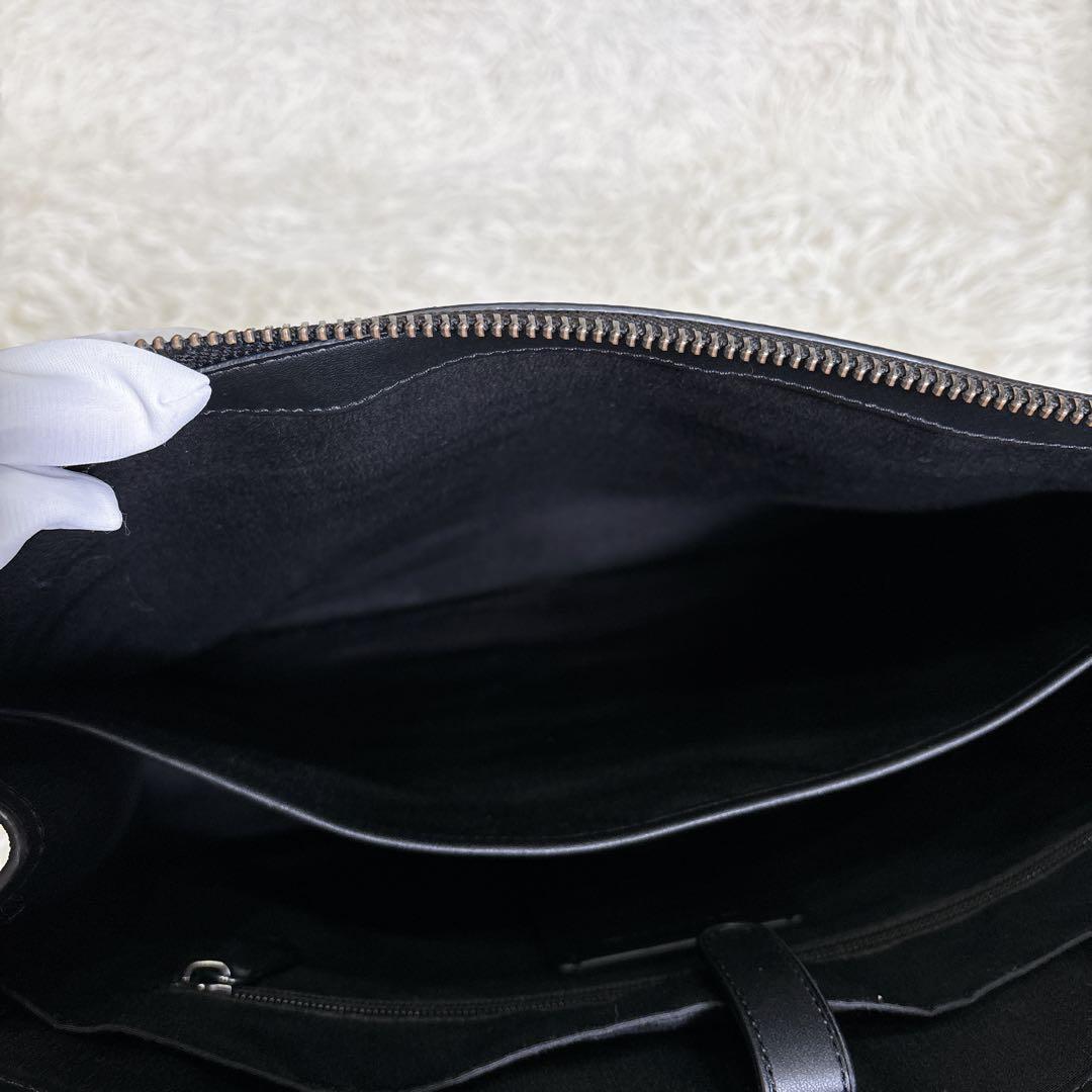 【極美品】COACH グラハム ジップブリーフ 2way ビジネスバッグ 黒