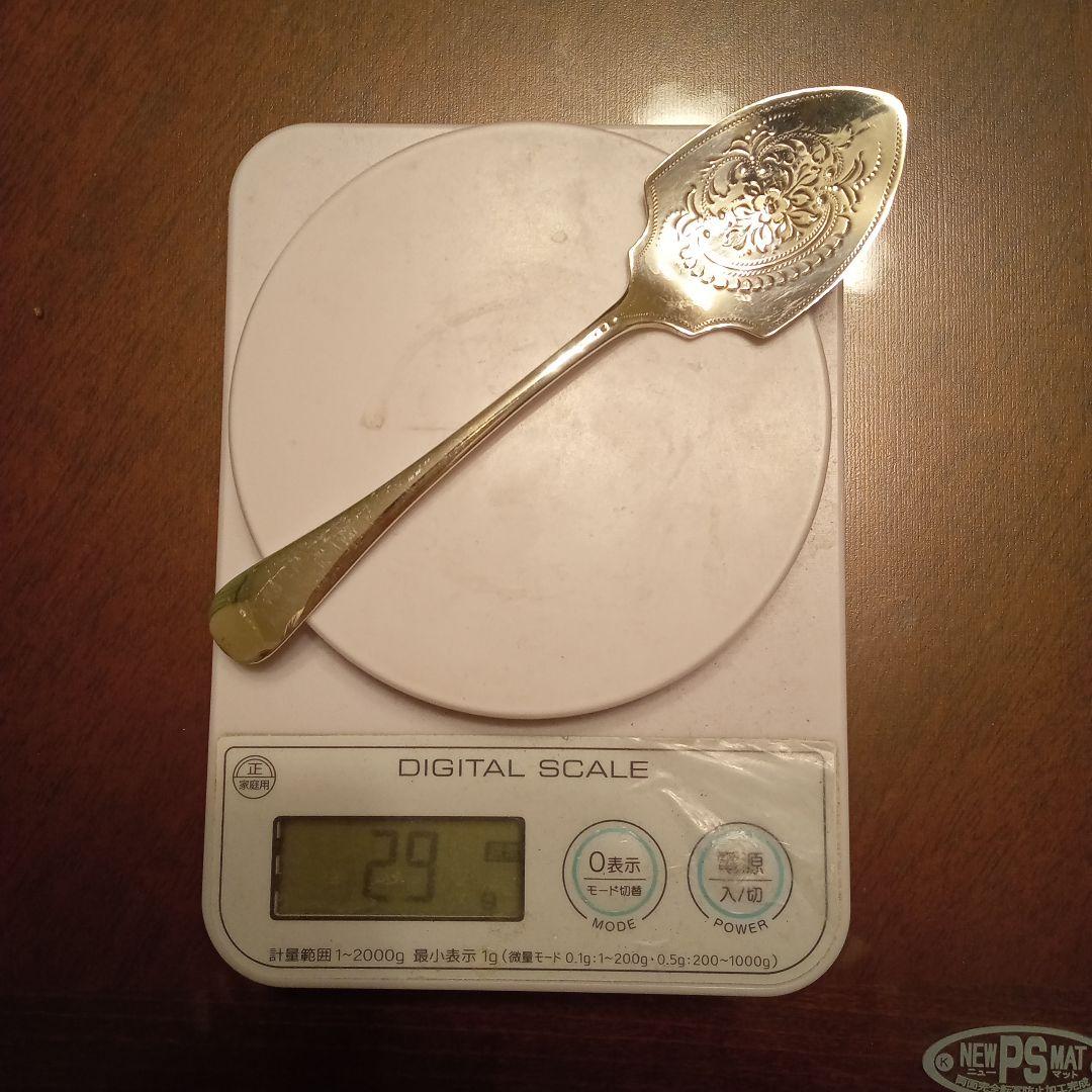 アンティークシルバー ジャムスプーン 英国 イギリス 純銀 スターリングシルバー