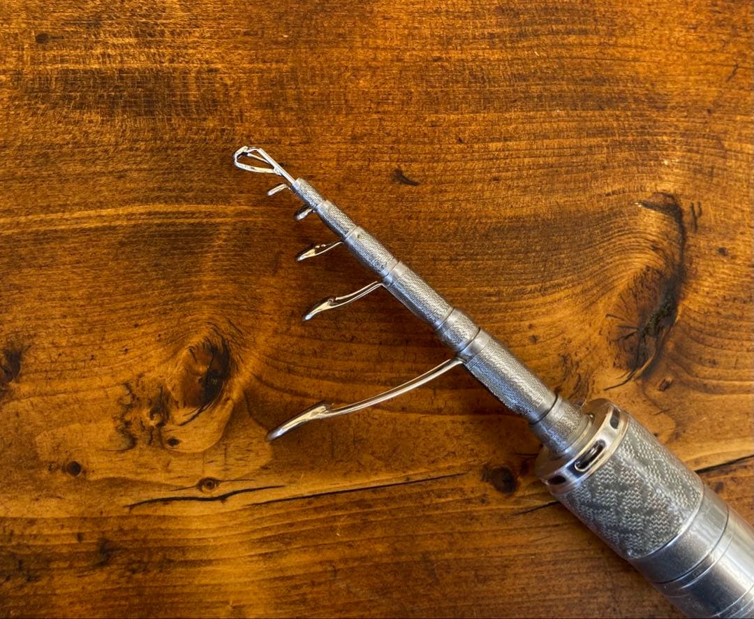 釣り竿セット　テレスコロッド　5ft6inch 渓流　トラウトロッド　シルバー