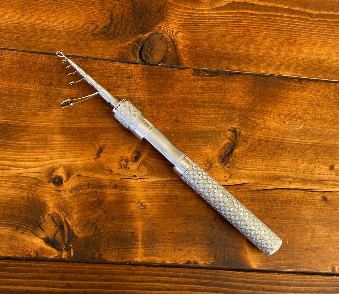 釣り竿セット　テレスコロッド　5ft6inch 渓流　トラウトロッド　シルバー