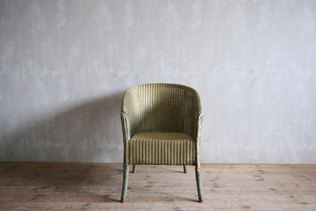 英国アンティークロイドルームチェア/椅子イス/アームソファ/ガーデン(81-27