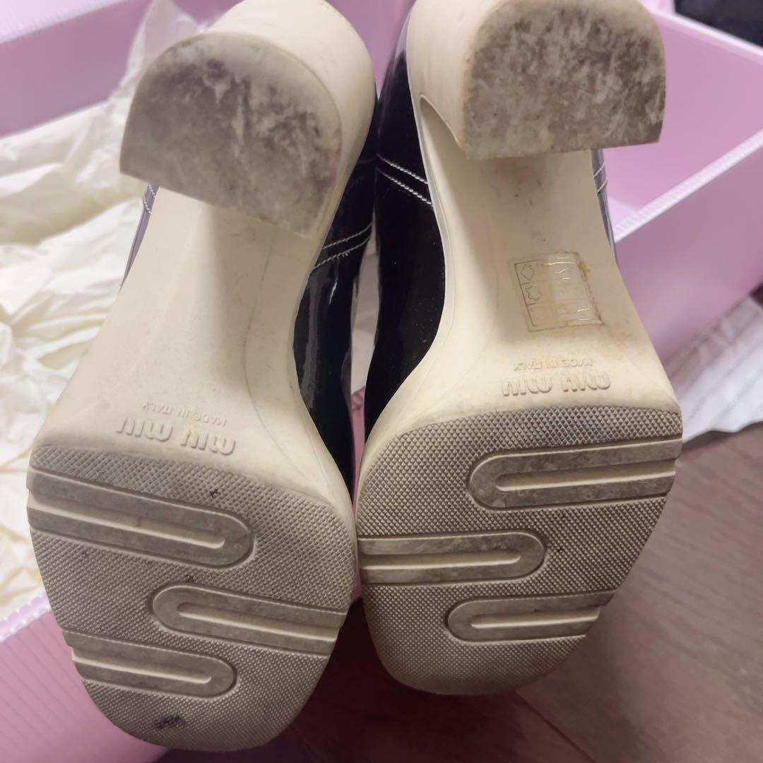 miu miu ロングブーツ　チャンキーヒールブーツ
