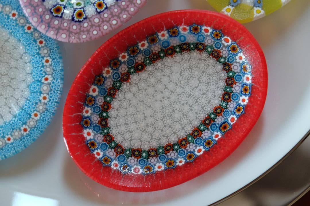 ムリーニ ミルフィオリ 小皿 デザートプレート ムラノガラス 田子美紀 藤田喬平