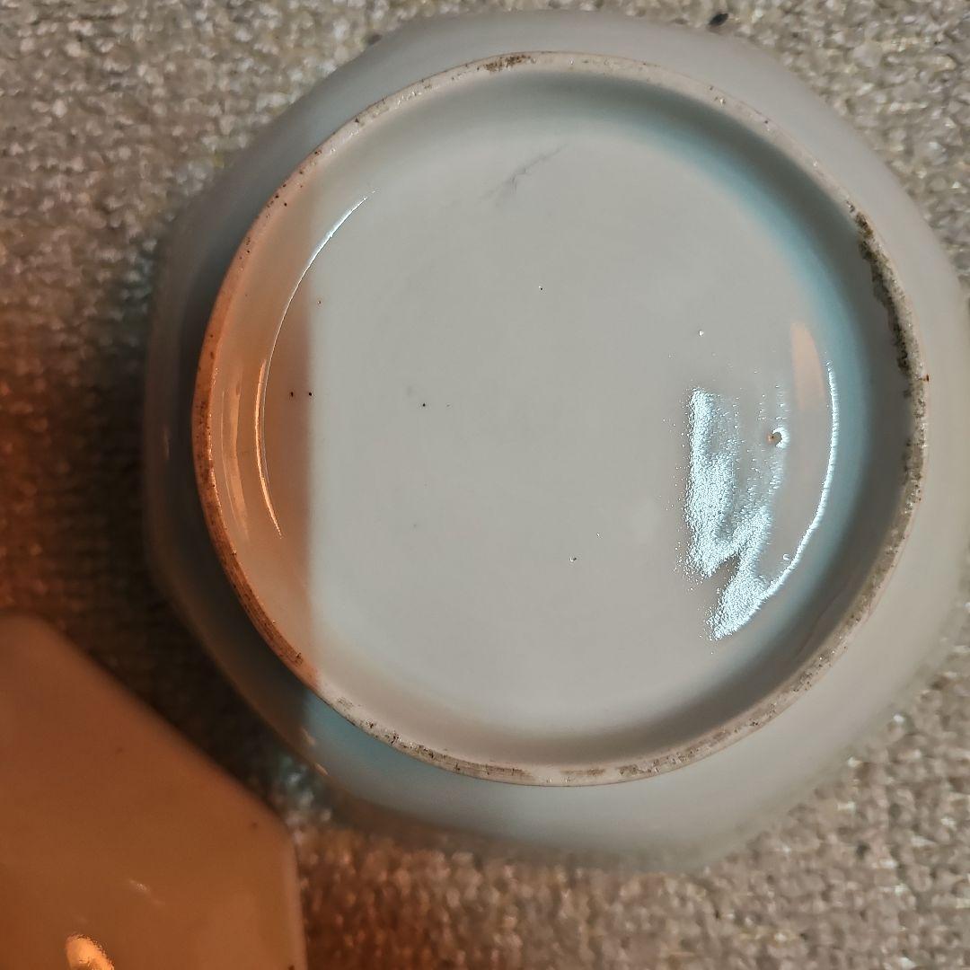 江戸後期 古伊万里 染付八角麒麟鉢 5客