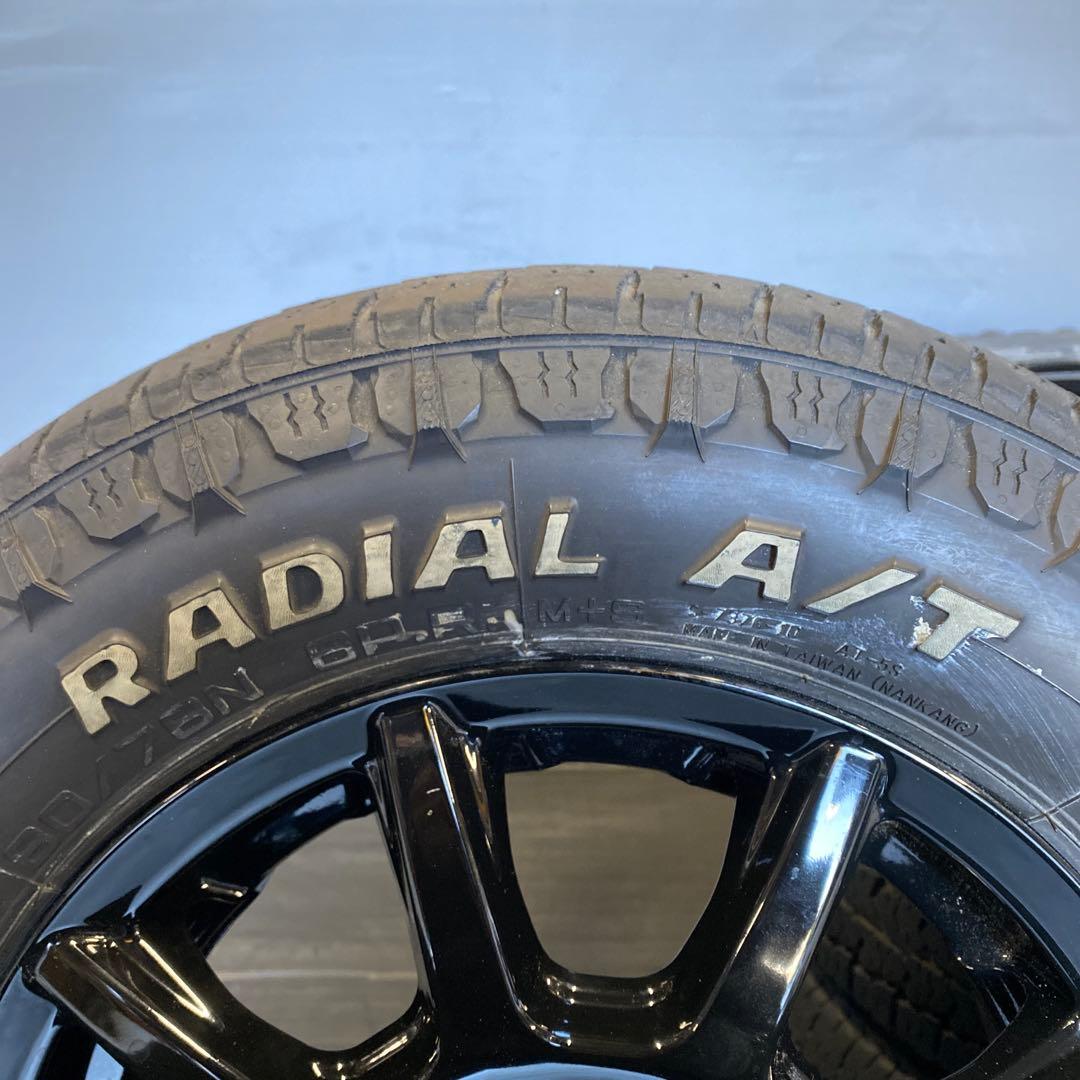 中古溝ありマッドスタータイヤホイールセット145/80R12LT 軽バン、軽トラ