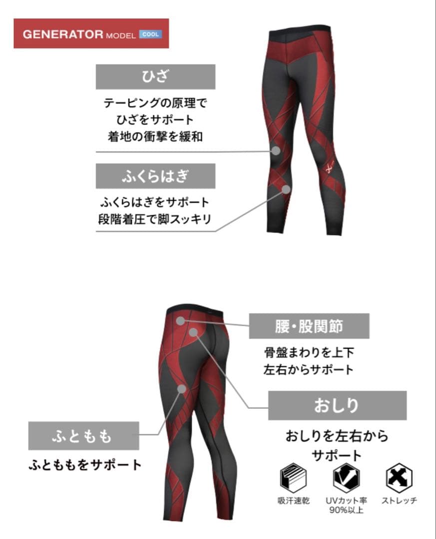 ワコール　CW-X HZY279 ジェネレーターモデルクール　ロング M