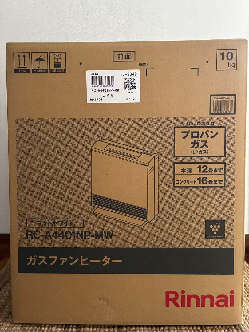Rinnai RC-A4401NP-MW ガスファンヒーター　2025年