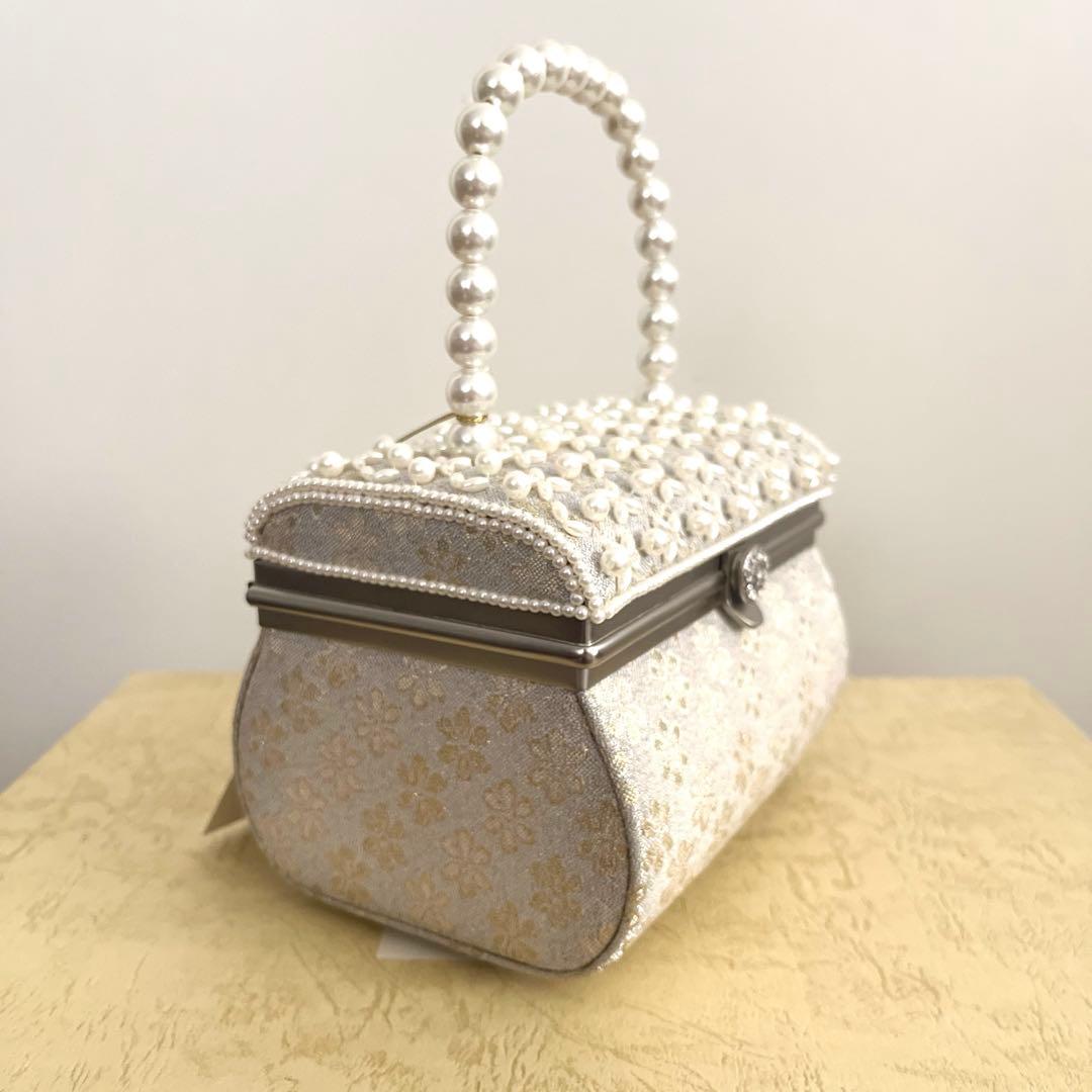Prima 和装　パール　ハンドバッグ　草履　セット