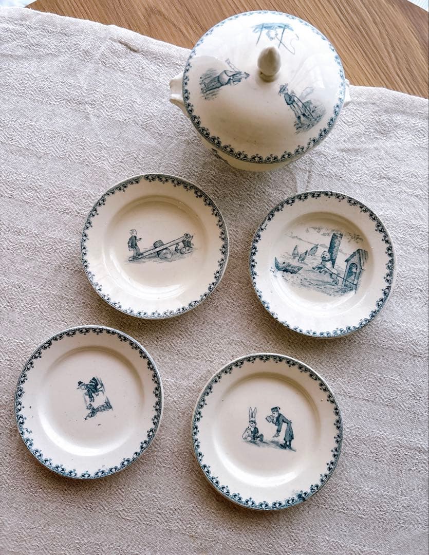 フランスアンティーク　③SaintAmand ラディネット　レギュミエset