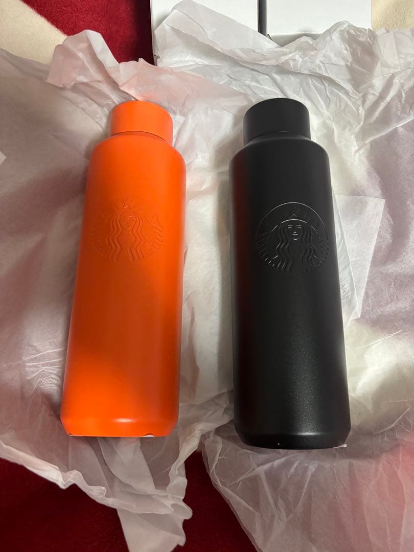 スタバ PORTER ステンレスボトル マットブラック マットオレンジ591ml