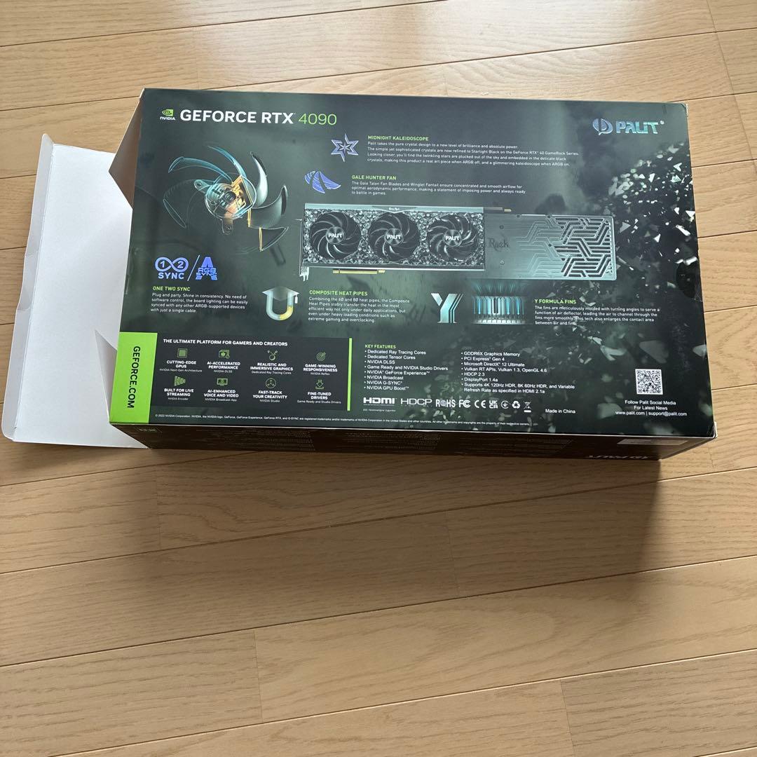 palit RTX 4090ヒートシンク　3連　ファン　LED バックプレート
