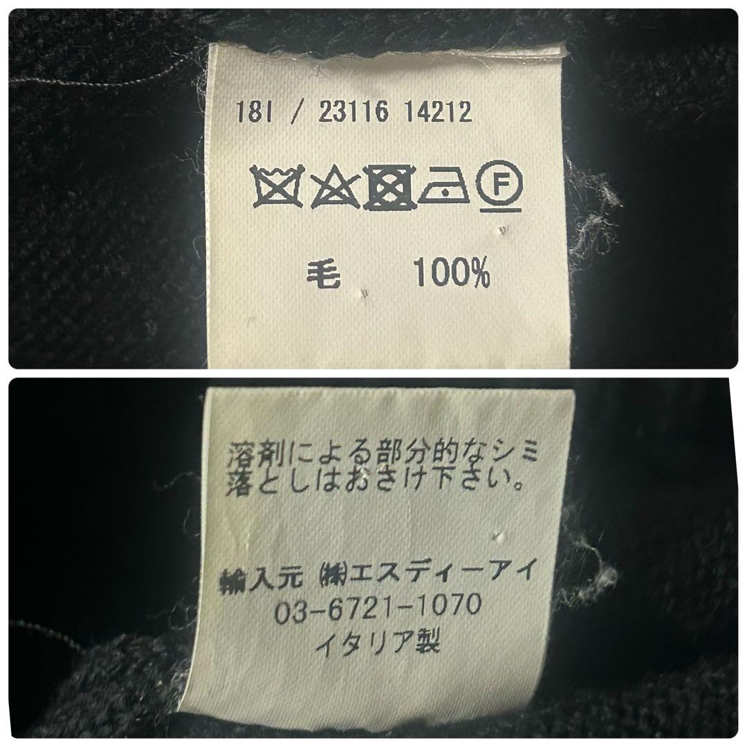 グランサッソ ニット モックネック ハイゲージ プルオーバー イタリア製 黒