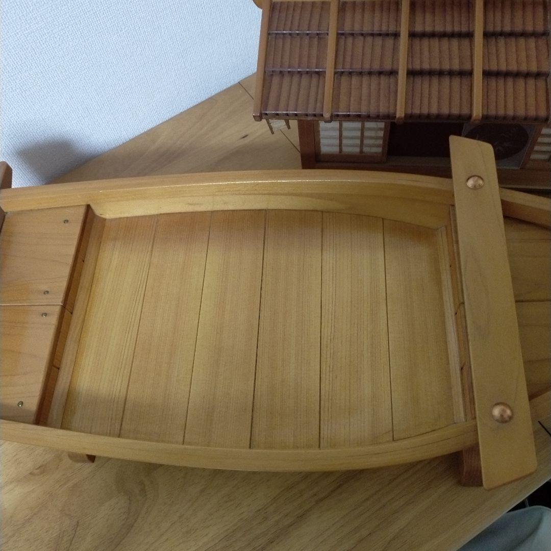【美品】屋形船　木工職人　手仕事　木工細工　舟盛り