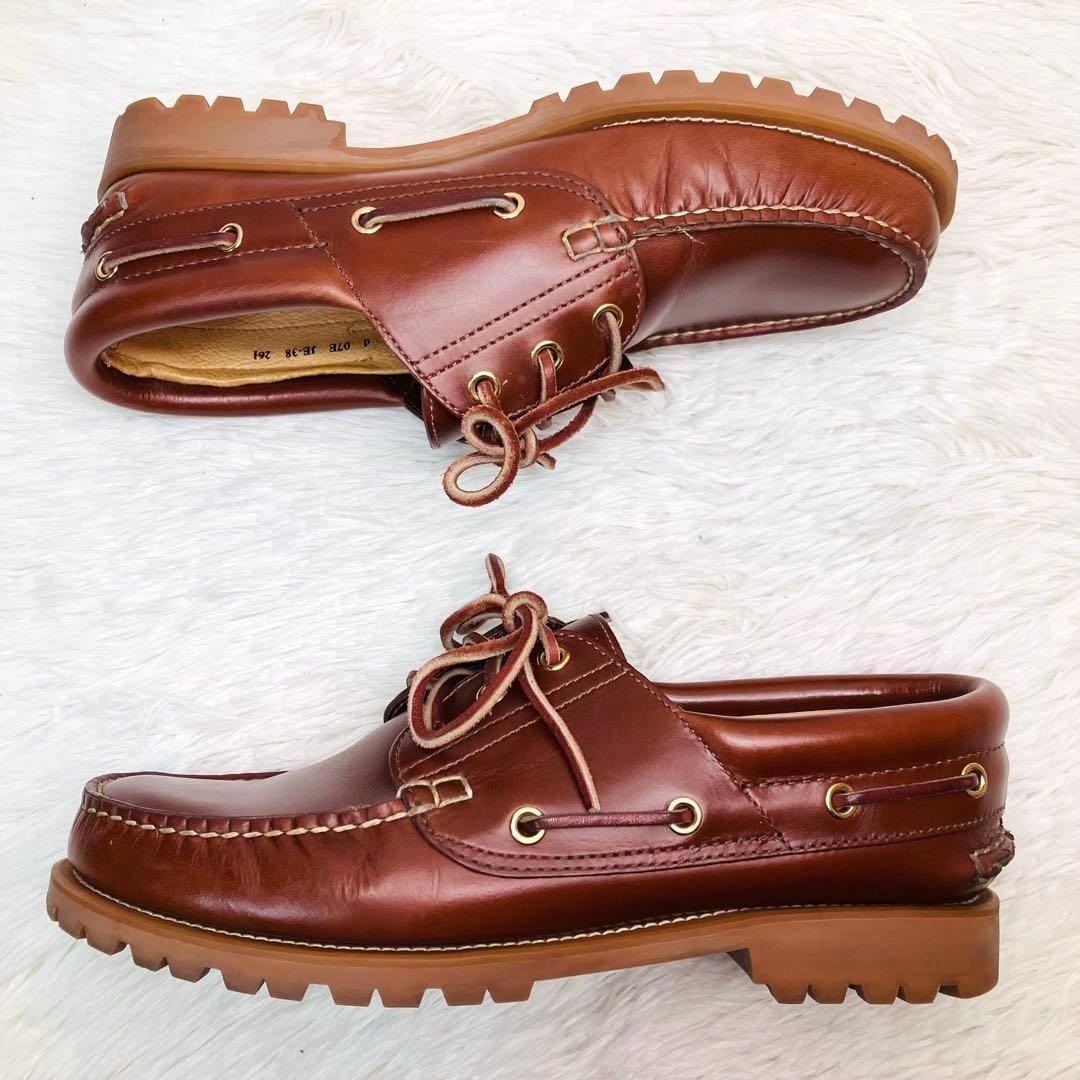 【極美品】REGAL26.5リーガル 3eye JE38 デッキシューズ レザー