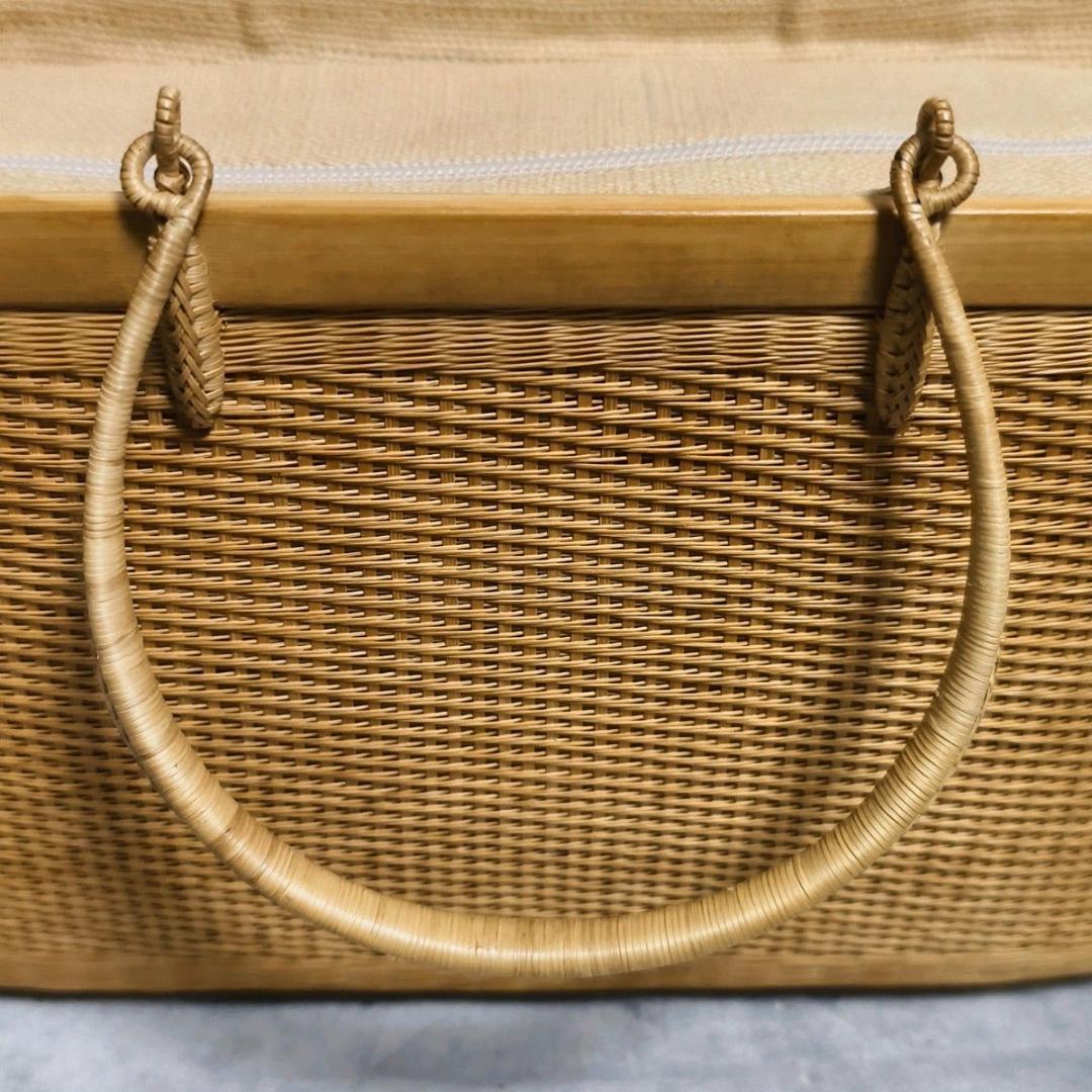 【極美品】プラニー工房 籠バッグ TBHC ハンドバック ナチュラル