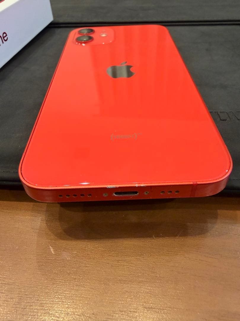 iPhone 12 (256GB)レッド箱あり稼働品新品ケーブル付SIMフリー