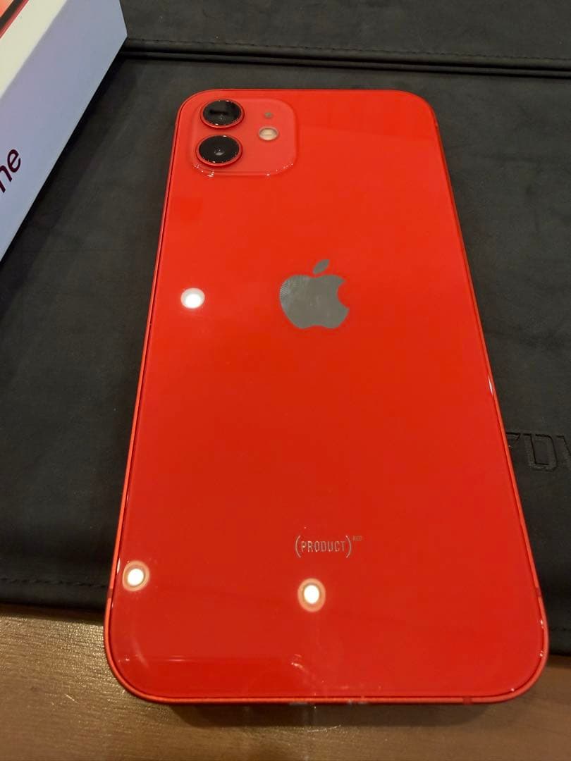 iPhone 12 (256GB)レッド箱あり稼働品新品ケーブル付SIMフリー