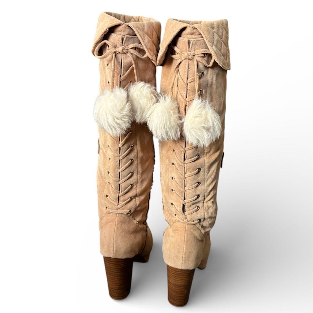 LIZ LISA スエードロングブーツ ベージュ M