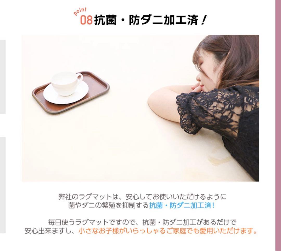 【美品】低反発ラグマット200x300cm 極厚25mm 撥水・抗菌・防ダニ加工