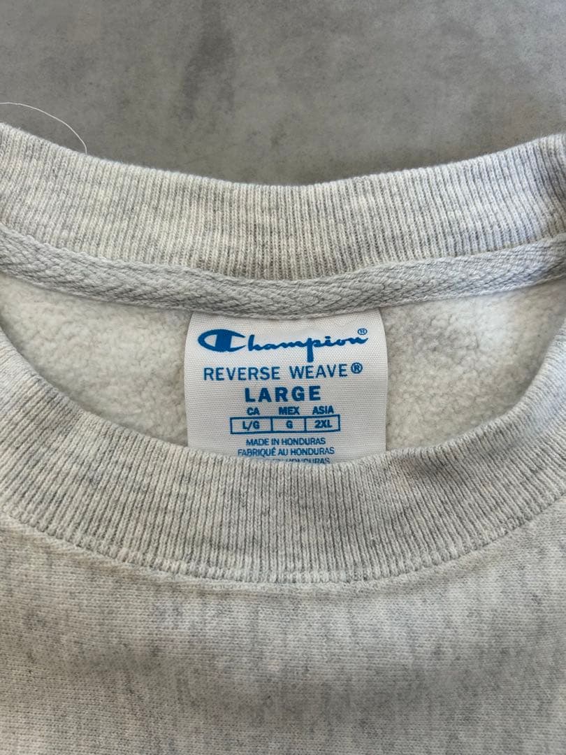 ★チャンピオン リバースウィーブ 青単タグ　スウェット　カレッジロゴ　ミシガン