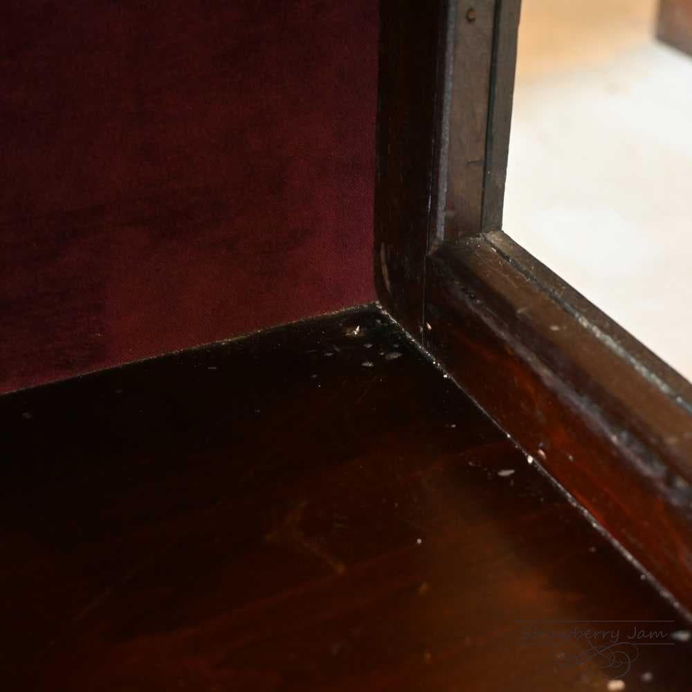 L3103-85 英国アンティーク ガラスキャビネット 食器棚 マホガニー