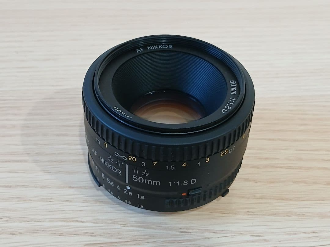 Nikon AF Nikkor 50mm f/1.8D レンズ 美品