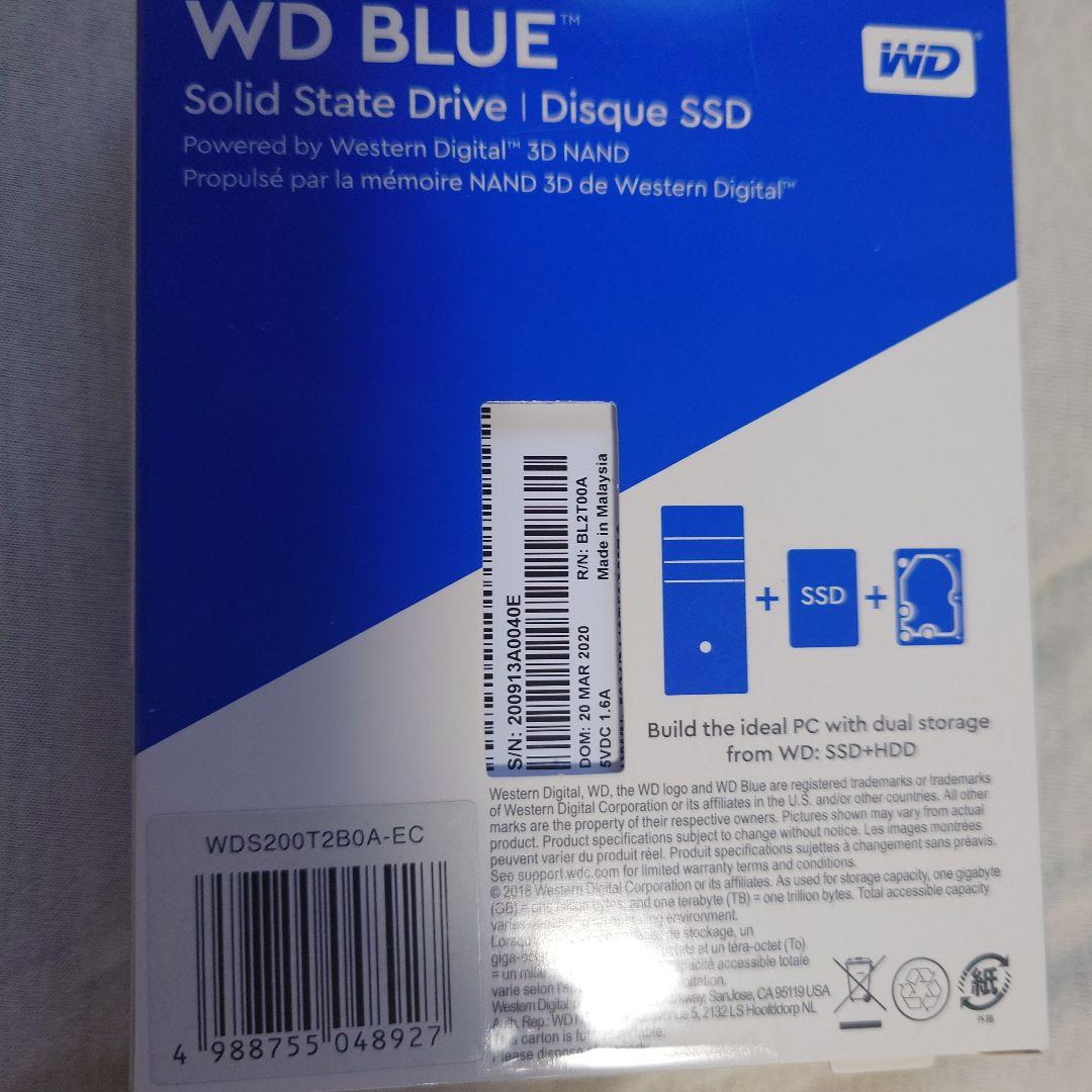 【新品未開封】WD BLUE 3D NAND 2TB SATA SSD