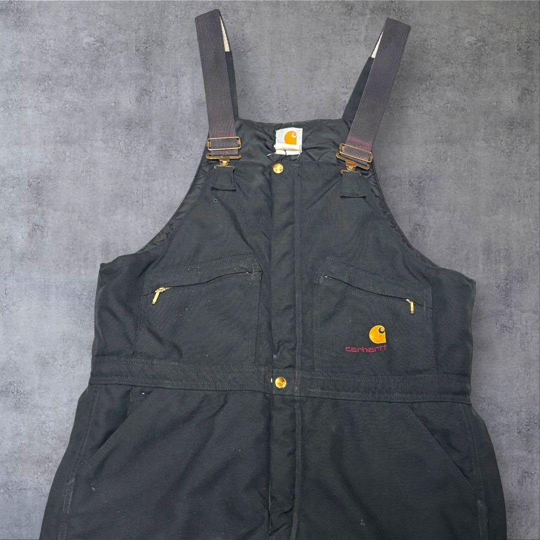 激レア 80s Carhartt ダック ダブルニー オーバーオール 38x32