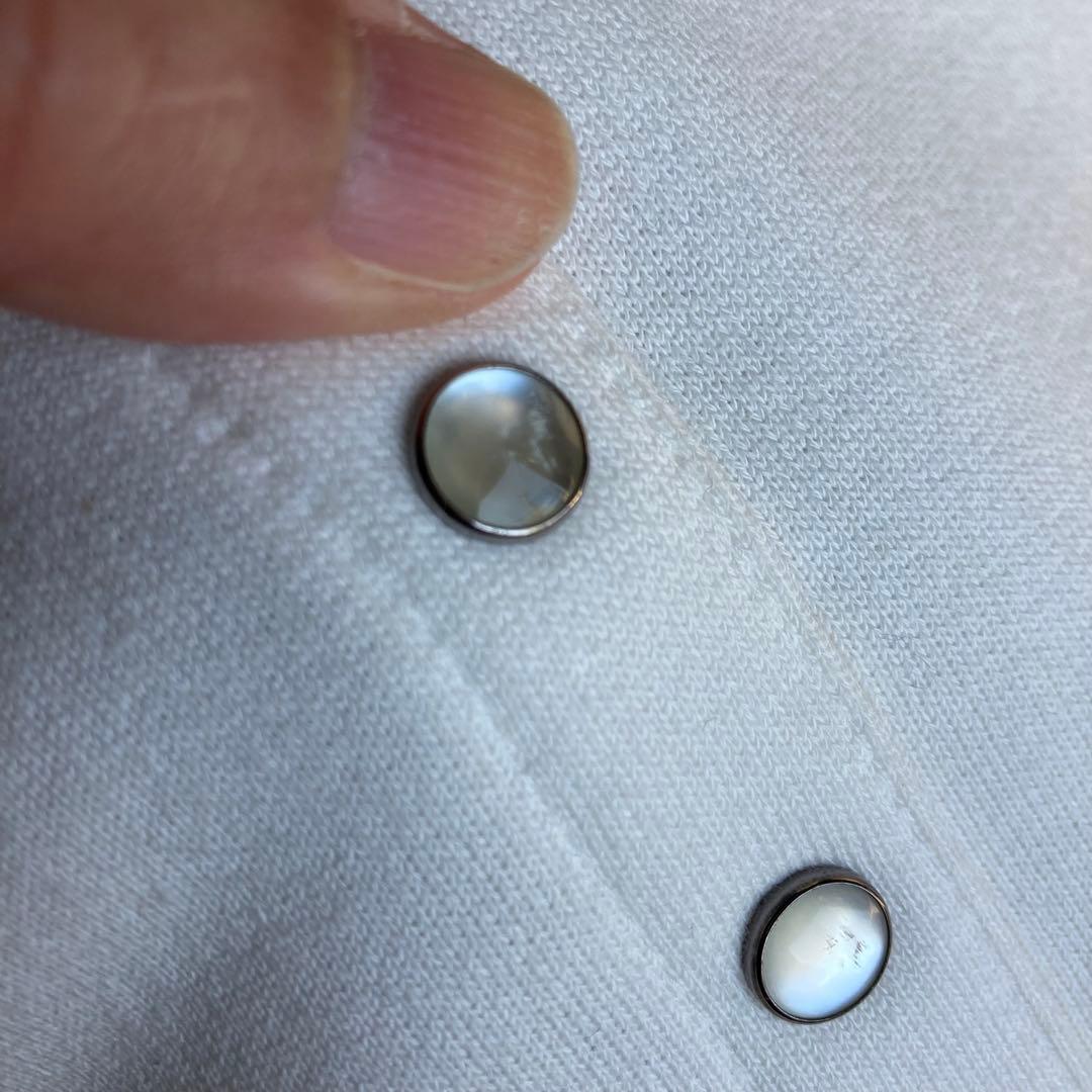 【新品】アニエス・ベー　コットン メルトン カーディガンプレッション サイズ2