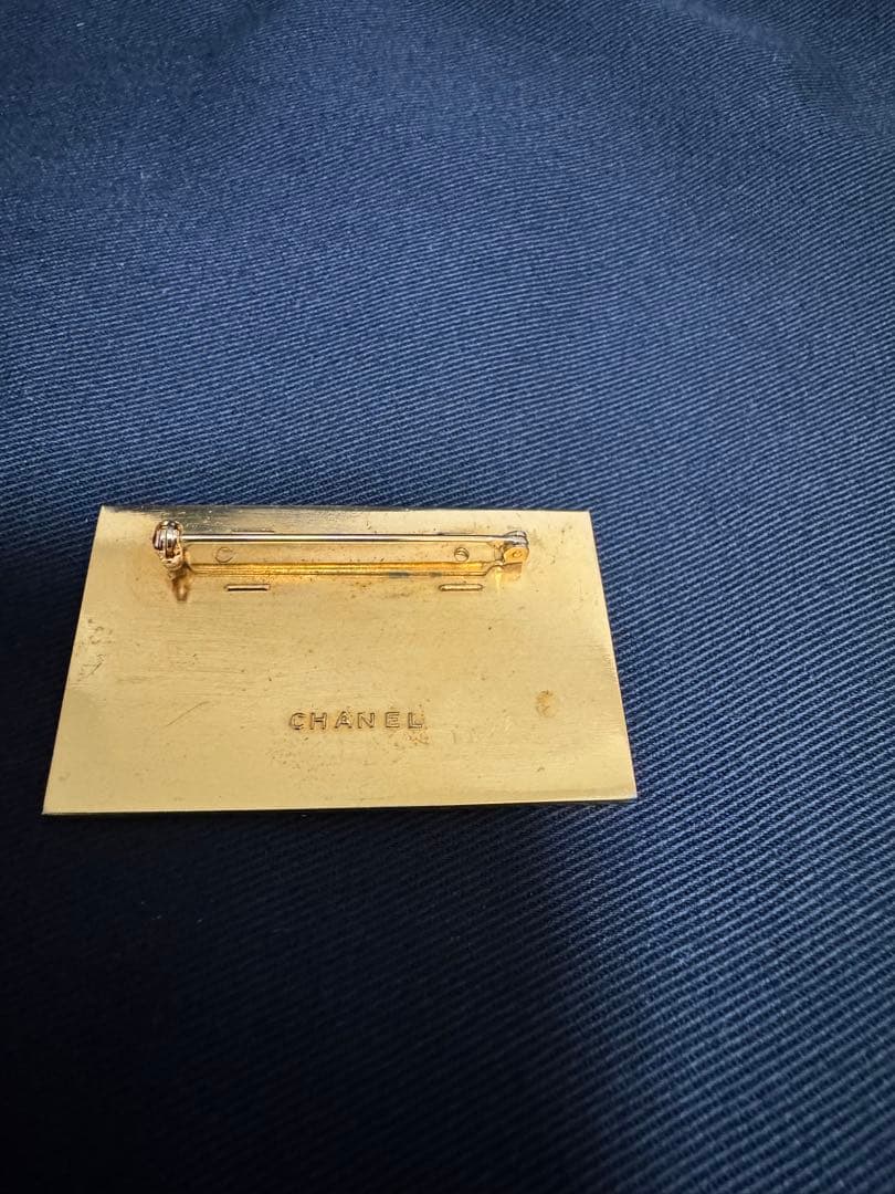 シャネル プレート ブローチ ココマーク ロゴ ゴールド GP