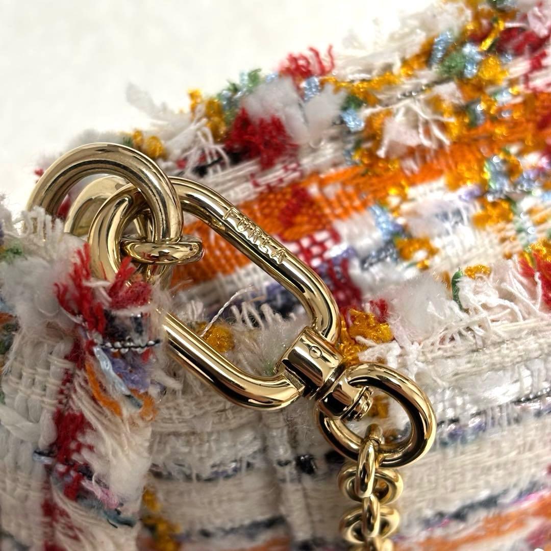 FURLA フルラ 1927 2way ミニ ツイードショルダーバッグ