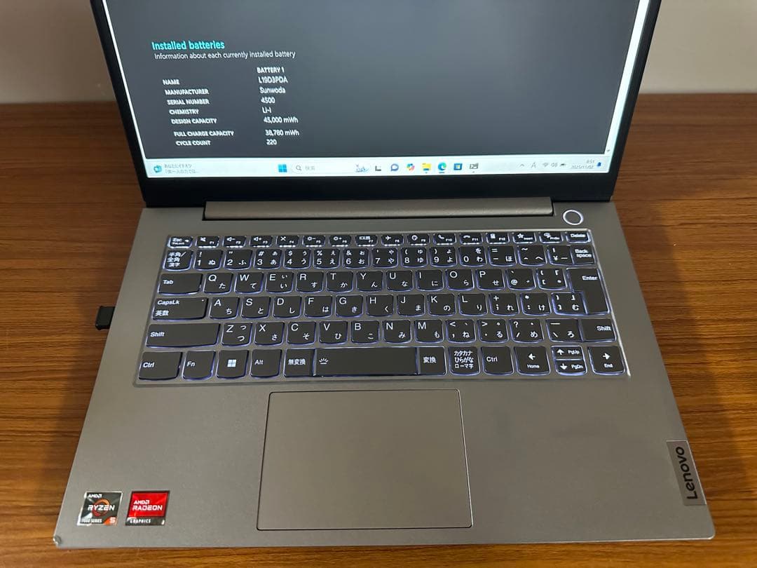 Windowsノート本体 Lenovo ThinkBook 14 G5 Ryzen5 7530 16Gb
