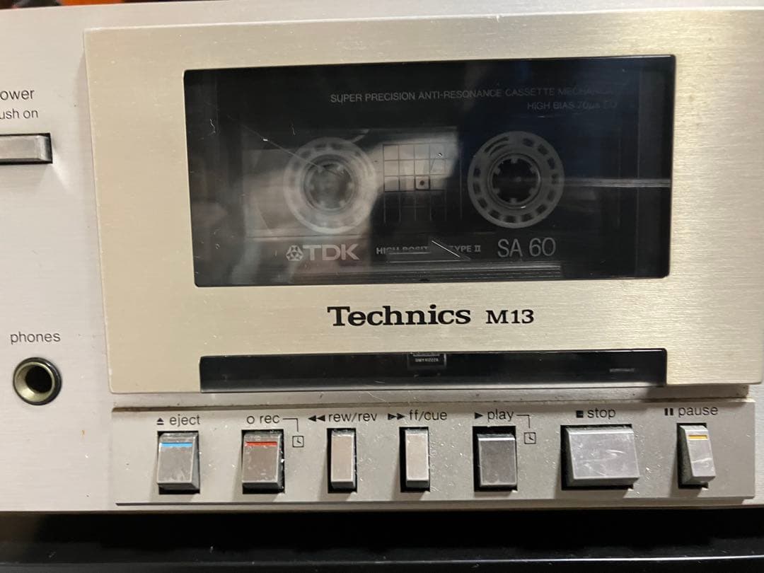 【動作品】Technics RS- M13 カセットデッキ／カセットテープ付き