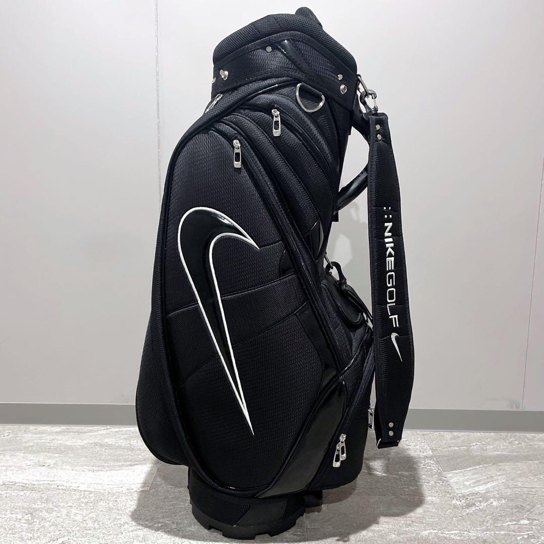 未使用級 ナイキ ゴルフ キャディバッグ ブラック ゴルフバッグ ロゴ