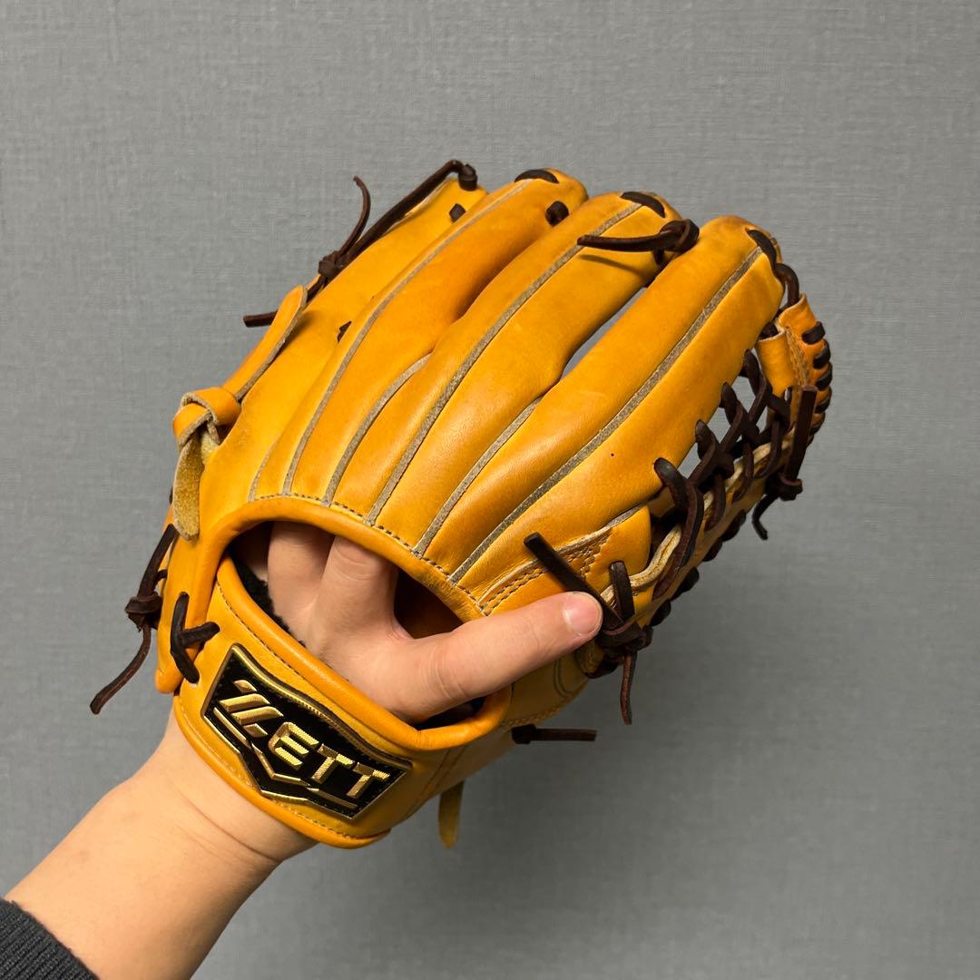 1018 ZETT ネオステイタス 型抜群 美品 即戦力 硬式 内野手用グローブ